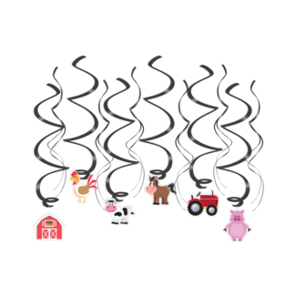 Paperdreams Swirl Decorations  - Farm - 12st