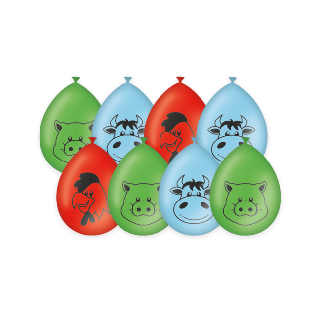 Ballonnen - Farm - 8 stuks