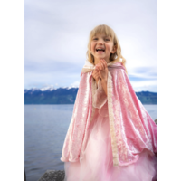 thumb-Deluxe Pink Rose Princess Cape-1