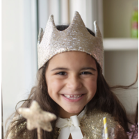 thumb-Gracious Gold Sequins Crown-1