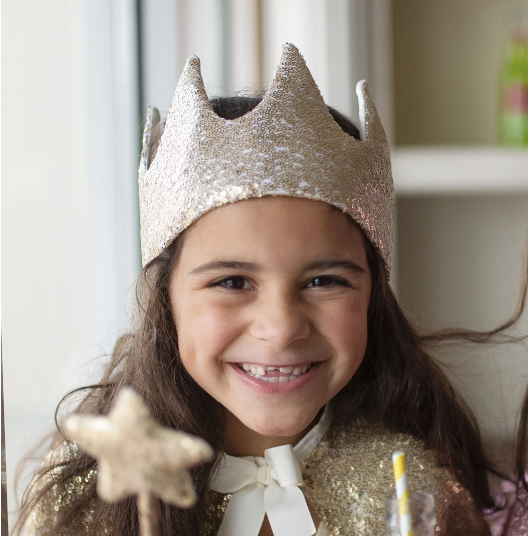 Gracious Gold Sequins Crown - Kroon bedekt met gouden pailletten - Zorg ...