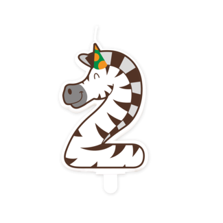 Paperdreams Jungle Kaarsje 2 - Zebra