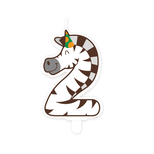 Jungle Kaarsje 2 - Zebra
