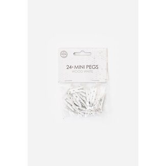 Knijpertjes Wit - 24 stuks