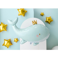 thumb-Folieballon Light Blue Whale-2