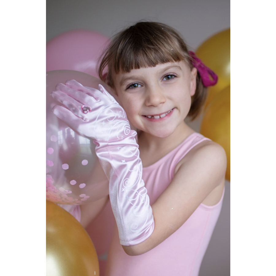 Princess Swirl Gloves, Light Pink-1