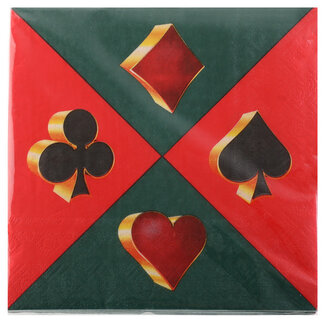 Casino Servetten - 33x33cm - 20st