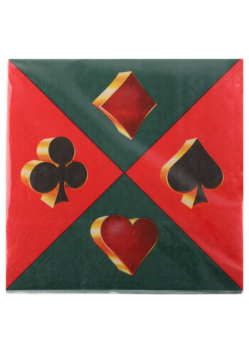 Casino Servetten - 33x33cm - 20st 