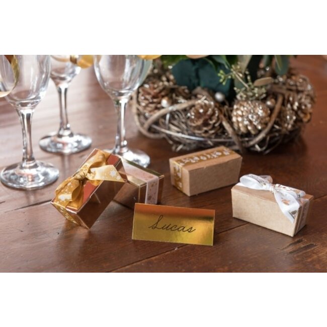 Naamkaartjes Metallic Goud