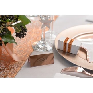 Santex Naamkaartjes Metallic Rosé Gold