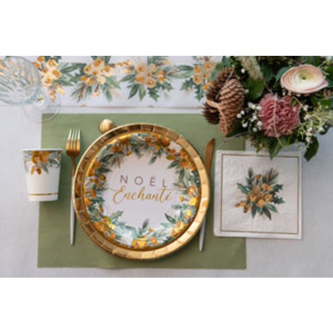 Tafel Loper Olijf Groen - 4,8 mtr x 40cm