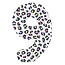 Folatex Folieballon Cijfer 9 Panter - 86 cm