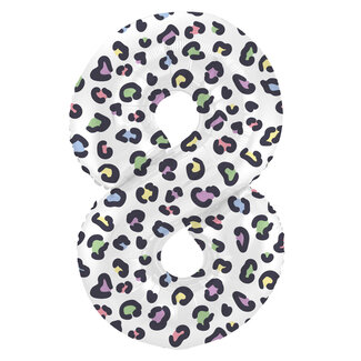 Folatex Folieballon Cijfer 8 Panter - 86 cm
