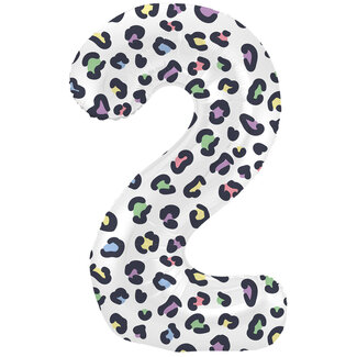 Folatex Folieballon Cijfer 2 Panter - 86 cm