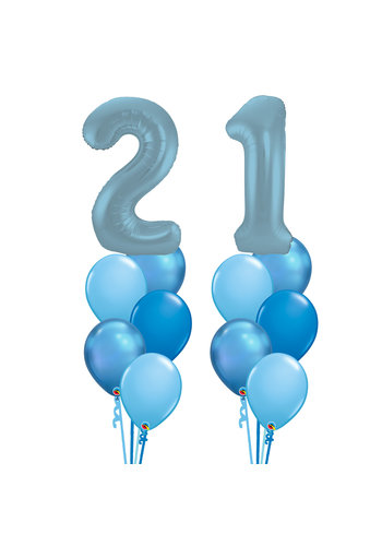 Double Numbers Soft Blue Set 