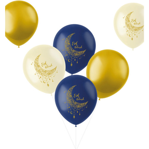 Ballonnen "Eid Mubarak" - 6st - 33cm 