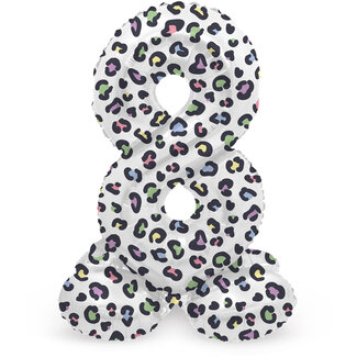 Folatex Folieballon met Standaard Cijfer 8 Panter - 72 cm