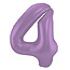 Folatex Folieballon Cijfer 4 Mat Pastel Lila