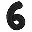 Folat Folieballon Cijfer 6 Mat Zwart