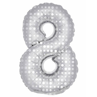 Folatex Folieballon 8 Zilver Dots