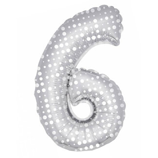 Folatex Folieballon 6 Zilver Dots