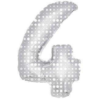 Folatex Folieballon 4 Zilver Dots