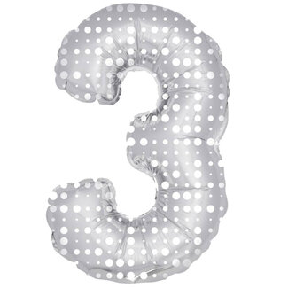 Folatex Folieballon 3 Zilver Dots