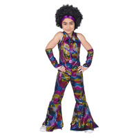 Disco Jumpsuit Regenboog Glitter