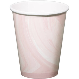 Folat Bekertjes Marmer Roze - 6 st - 250ml