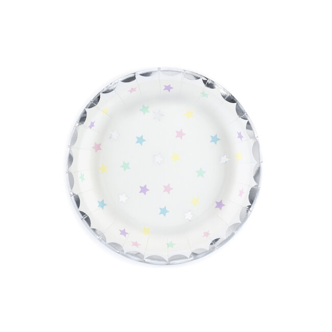 Bordjes Pastel Stars - 18cm - 6 stuks