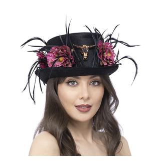 Floral Horn Top Hat