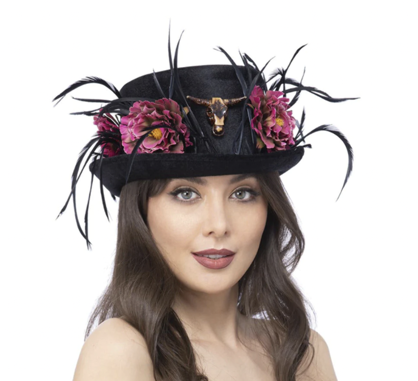 Floral Horn Top Hat Halloween Hoeden voor Party online feestartikelen en ballondecoraties