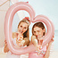 PartyDeco Folie Hart Frame - Licht Roze - 86x83,5cm