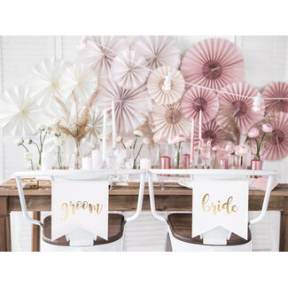 PartyDeco Stoelhangers - Bride & Groom