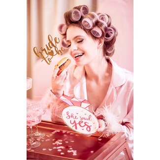 PartyDeco Cake-topper - Bride to Be