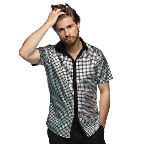 Shirt Disco Diamond Zilver 