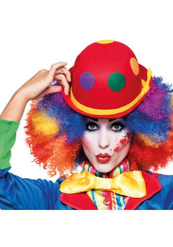 Pruik Clown Rainbow deluxe 