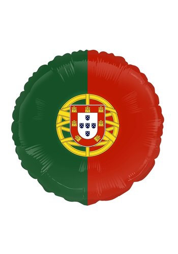 Folieballon - Portugese Vlag - 45cm 