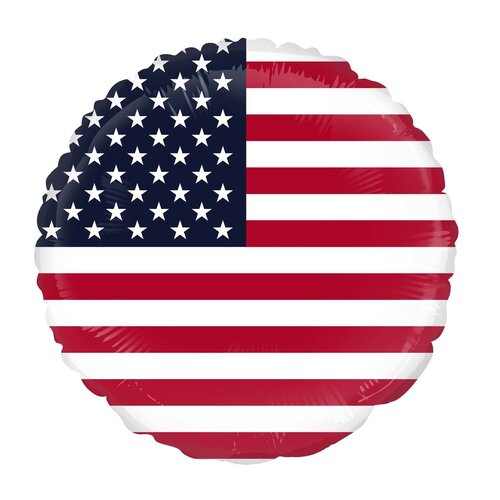 Folieballon - Amerikaanse Vlag - 45cm 