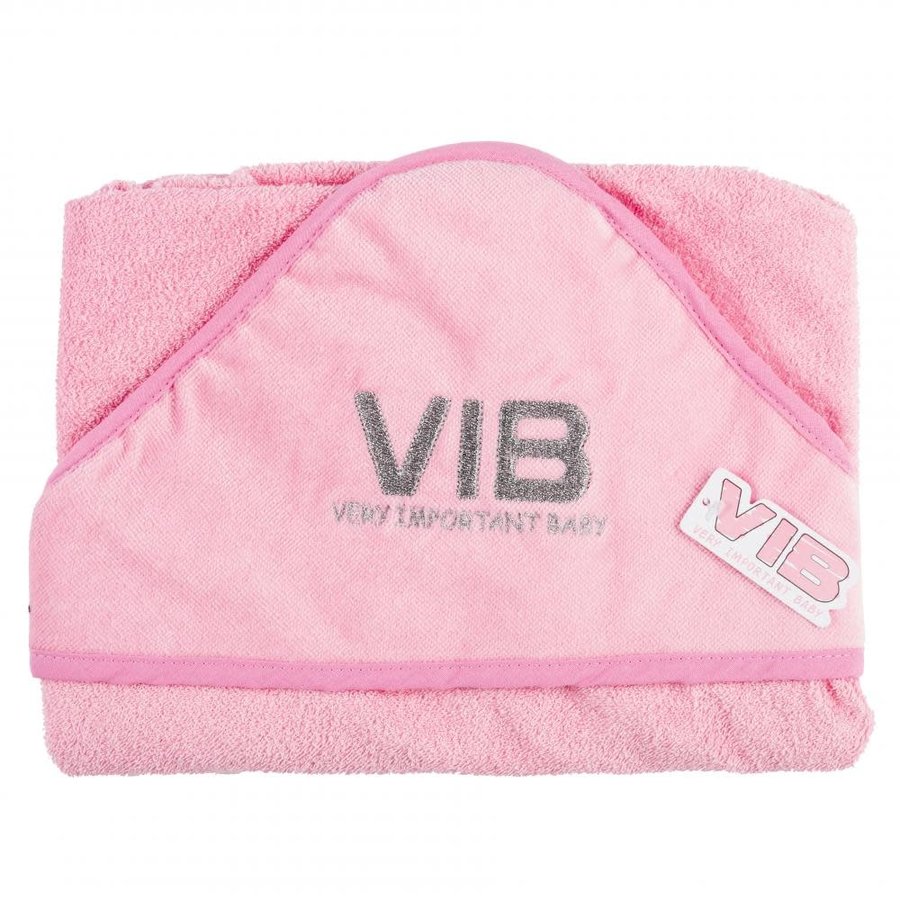 Badcape VIB - Roze & Zilver-1