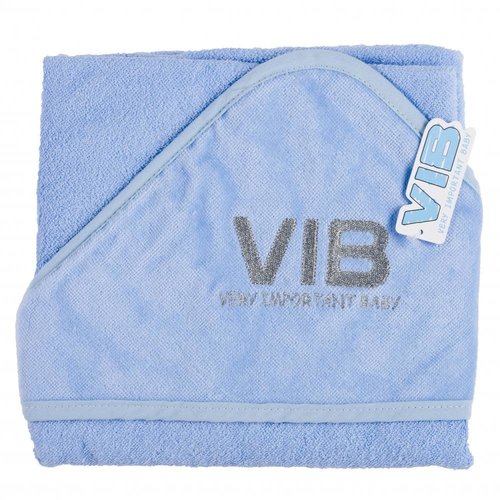 Badcape VIB - Licht Blauw & Zilver 