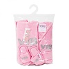 VIB Giftset Roze - Badjas 62-68/Slab/Slippers