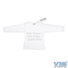 VIB T-Shirt Wit 50% mama+50% papa=100% IKKE