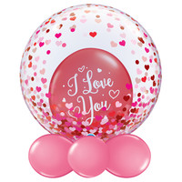 thumb-Deco Bubble Red & Pink Confetti Hearts-2