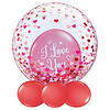 Qualatex Deco Bubble Red & Pink Confetti Hearts