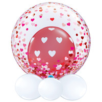 thumb-Deco Bubble Red & Pink Confetti Hearts-4