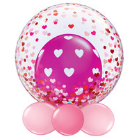 thumb-Deco Bubble Red & Pink Confetti Hearts-5