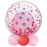 thumb-Deco Bubble Red & Pink Confetti Hearts-6