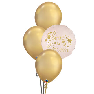 Qualatex Love you mom Gold Set
