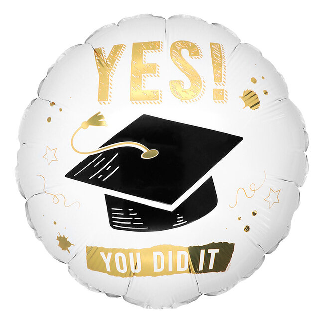 Folieballon 'YES! YOU DID IT'